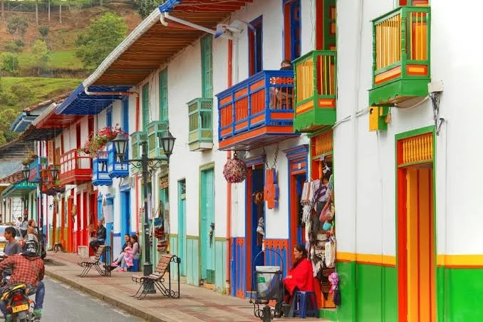 Calle colorida de Salento, Quindío